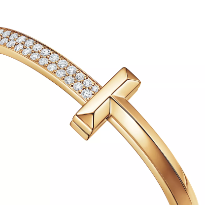 T1 Wide Diamond Hinged Bangle
